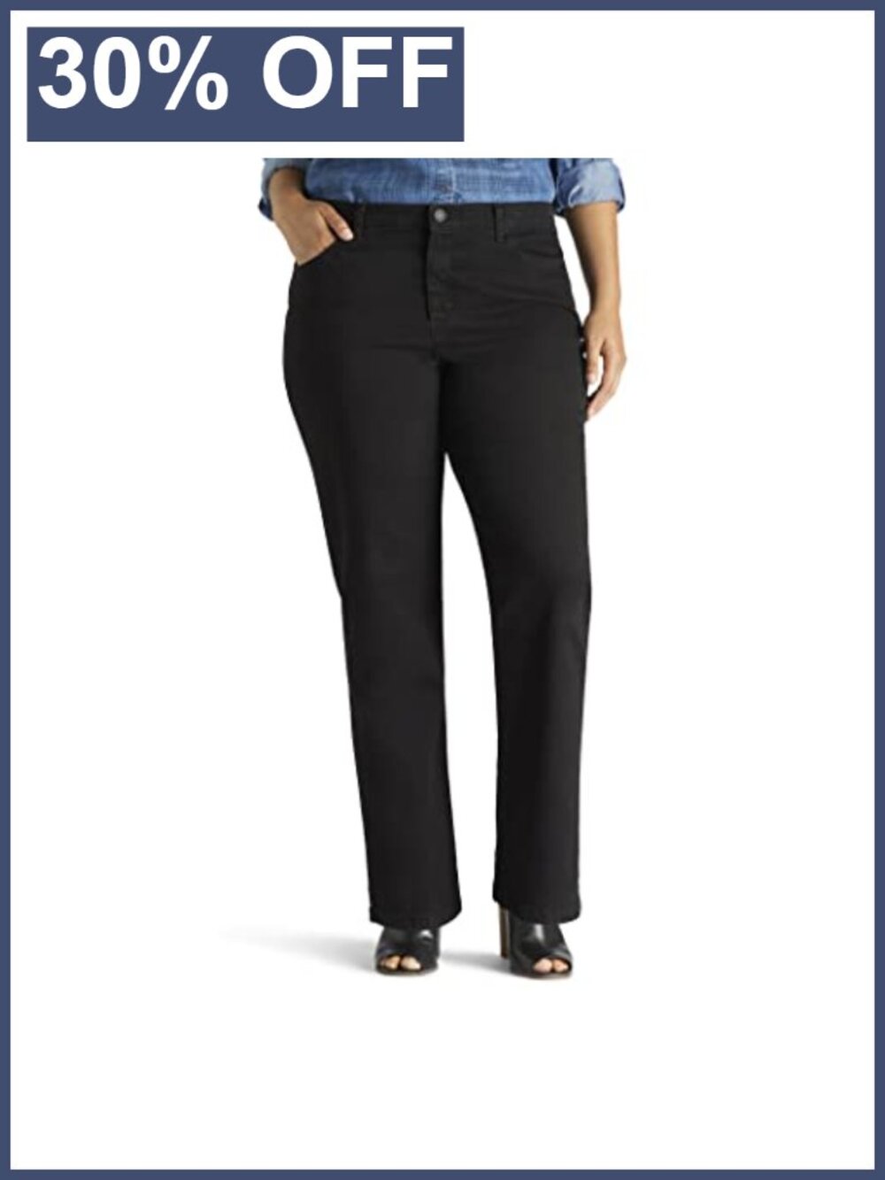 Plus Size Instantly Slims Classic Relaxed Fit Monroe Straight Leg Jean